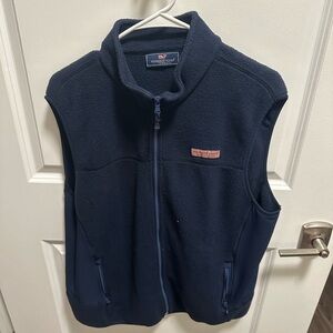 Vineyard Vines Midnight Blue Fleece Vest